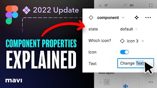 Figma COMPONENT PROPERTIES 2022 Update Explained – With Examples [upl. by Gerlac]