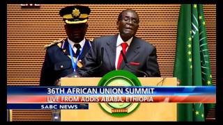 AU Chair Robert Mugabe address 26th AU Summit [upl. by Maidel]