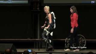 First 3D Printed Hybrid Robotic Exoskeleton Helps Paraplegic Woman Walk Again [upl. by Brenner]