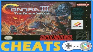 Contra III The Alien Wars SNES Cheats  Action Replay  Game Genie Codes [upl. by Nabi]