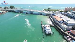 Johns Pass Florida Drone Video AWESOME views of the coast Hubbards Marina [upl. by Vallonia699]