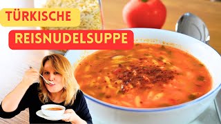 Einfache türkische Suppe für Kochanfänger Köstliche Reisnudelsuppe  Şehriye Çorbası canansrezepte [upl. by Bueschel]