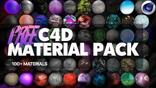 Free Cinema 4D Material Pack 100 Materials by Qehzy [upl. by Eeresed]