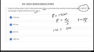 A light emitting diode LED is fabricated using GaAs semiconducting jee2024 semiconductor [upl. by Harbour]