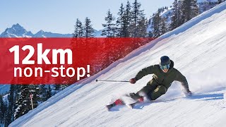 Längste Talabfahrt Vorarlbergs Hochjoch Totale 12km in Silvretta Montafon [upl. by Ahsiyn692]