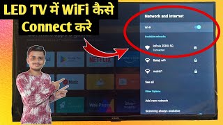 Smart led tv me wifi kaise connect kare  How to connect WiFi in Android tv [upl. by Kcirrej]