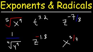 How To Convert Between Exponential Form and Radical Form  Algebra [upl. by Hawthorn677]