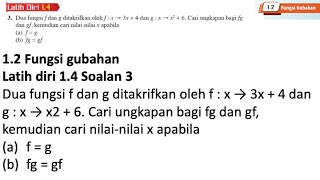 Latih diri 14 Soalan 3  12 Fungsi Gubahan  Bab 1 Fungsi Matematik Tambahan Tingkatan 4 [upl. by Bunder618]