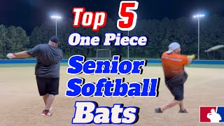 2023 Top 5 One Piece Senior Softball Bats top5 [upl. by Eenar]