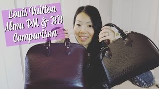 Louis Vuitton Alma PM amp Alma BB Comparison  FashionablyAmy [upl. by Aniteb]