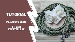 Paracord Leinen Tutorial  verstellbare Hundeleine selber machen [upl. by Berkley282]