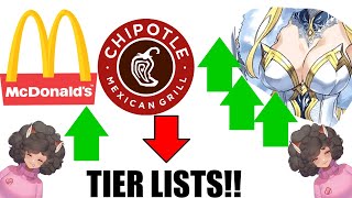 FAST FOOD AND FGO  TIER LISTS AMERICA BABY  GIVEAWAY REVEAL AT 200 SUBS [upl. by Shaughnessy]