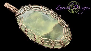 Wire Wrapping Tutorial Viking Knit Wire Wrapped Cabochon Pendant [upl. by Fugazy]