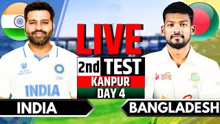 India vs Bangladesh 2nd Test Day 4  IND vs BAN Live  India vs Bangladesh Live Score  Session 2 [upl. by Wentworth]