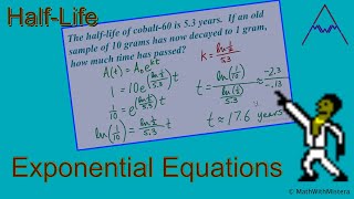 Exponential Equations HalfLife Applications [upl. by Arramas714]