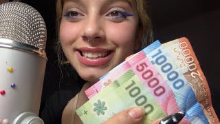 ASMR CON BILLETES CHILENOS SCRATCHING Y MÁS SOFIWI [upl. by Kohl]