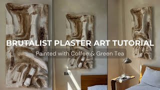 MASSIVE Plaster Wall Art Tutorial  How To Make 3D Plaster Art on Canvas [upl. by Naerol]