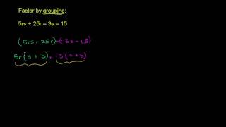 Factor expressions by grouping [upl. by Helbonia808]