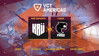 KRÜ Esports x FURIA Mapa 2 Icebox  VCT Americas [upl. by Gonagle194]