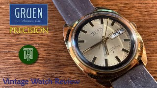 Vintage 1960s Gruen quotPrecisionquot 17Jewel Mechanical Watch  Review Uhrwerke FE 1402 [upl. by Gerstein]