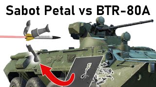 HOW DANGEROUS ARE DISCARDING SABOTS  Sabot Petal vs BTR80A  Armour Penetration Simulation [upl. by Nylidnarb]