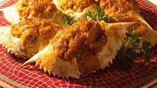 Stuffed Crab Recipe  Aaha Emi Ruchi [upl. by Aldridge]