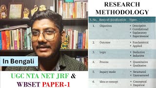 Paper 1 Class in Bengali  UGC NET JRF amp WBSET  Research Methods [upl. by Dimitris]