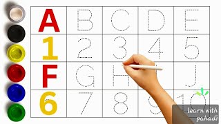 Learning 123 for kindergarten one two three 123 number 1 to 100 counting ABCDEF 1 to 20 counting [upl. by Nerro]