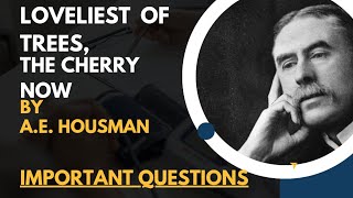 Important Questions amp Answers quotLoveliest of Trees The Cherry Nowquot by AE Housman [upl. by Derward]