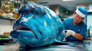 Explore Japanese cuisine How the chef prepares a Humphead wrasse worth over 10000 [upl. by Evie]