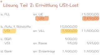 Umsatzsteuer Aufgabe 1  Umsatzsteuer Zahllast [upl. by Asilehs192]