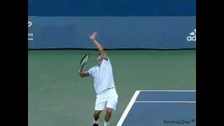 Andy Roddick  Serve  Slow Motion [upl. by Attenauqa749]