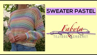 Sweater pastel en crochet o ganchillo [upl. by Stephen172]