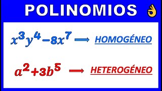 POLINOMIOS HOMOGENEOS Y HETEROGENEOS [upl. by Newfeld]