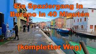 Venice Walk in Burano ganze Tour 4K [upl. by Hart]