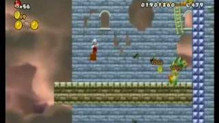 NSMB Wii Custom Level  Ruins of Bowsers castle [upl. by Nyhagen]