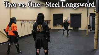 Two vs One Steel Longsword  Sparring Showcase [upl. by Ajet594]