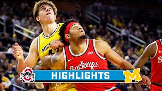 Ohio State at Michigan  Highlights  Big Ten Mens Basketball  Jan 15 2024 [upl. by Ettennor745]