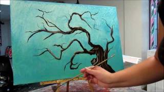 How to paint tree branches  Painting Tutorial [upl. by Joel220]