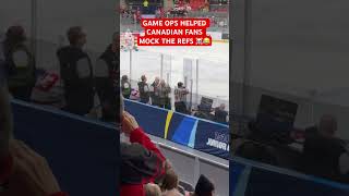 Game ops actually helped Canadian fans mock the refs ☠️😂🇨🇦 [upl. by Atiuqrahs]