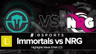 Highlights IMT vs NRG NA LCS Summer W8D1 Full Series [upl. by Oiretule]