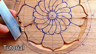 Teak wood flower making tutorial  UP wood art [upl. by Meesaw]