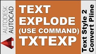 Autocad How to Text Explode [upl. by Eirena]