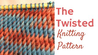 🌪 The Twisted Knitting Stitch Pattern  Slanted Knitting Stitch 😱 [upl. by Nivlam]