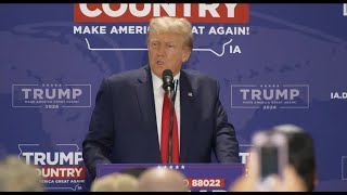 Former US President Donald Trump gives remarks in Indianola IA [upl. by Winstonn809]