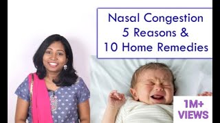 10 Nasal congestion home remedies  Nasal Congestion in Babies  Cough cold home remedy [upl. by Vargas967]