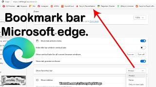 How to show Bookmark Bar in Microsoft Edge [upl. by Skyler]