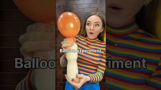 Balloon experiment  soda  vinegar 😱 funny experiment shorts [upl. by Arawaj]