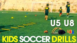 Soccer training u5 u8 drills [upl. by Casper]