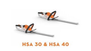 STIHL HSA 30 amp HSA 40 Cordless Hedge Trimmers  Battery Powered Hedge Trimmers  STIHL GB [upl. by Phillie]